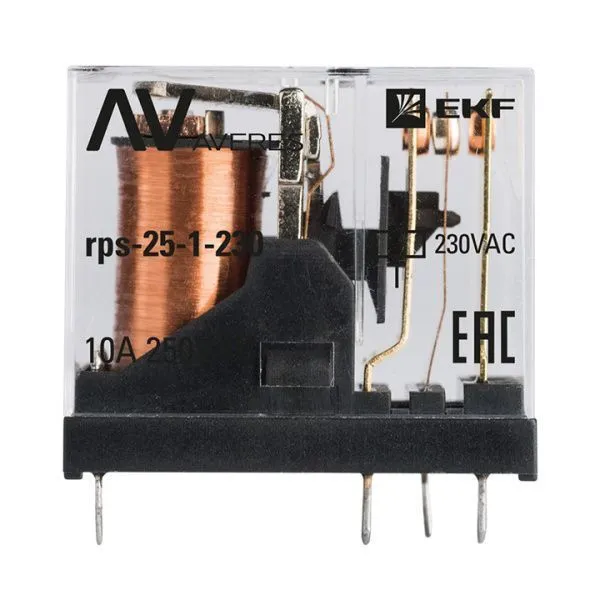 Реле промежуточное РП slim 25/1 10A 230В AC