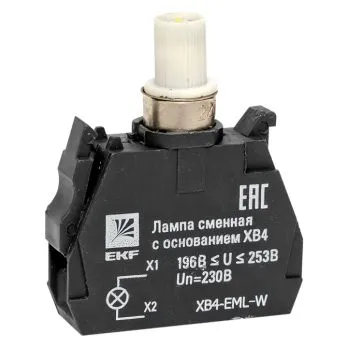 Лампа сменная c основанием XB4 белая 230В