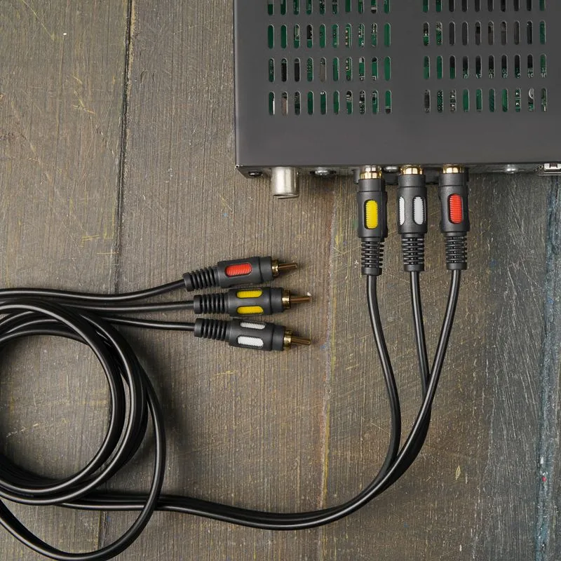 Шнур 3RCA - 3RCA, 1,5м, Gold REXANT - Фото 2