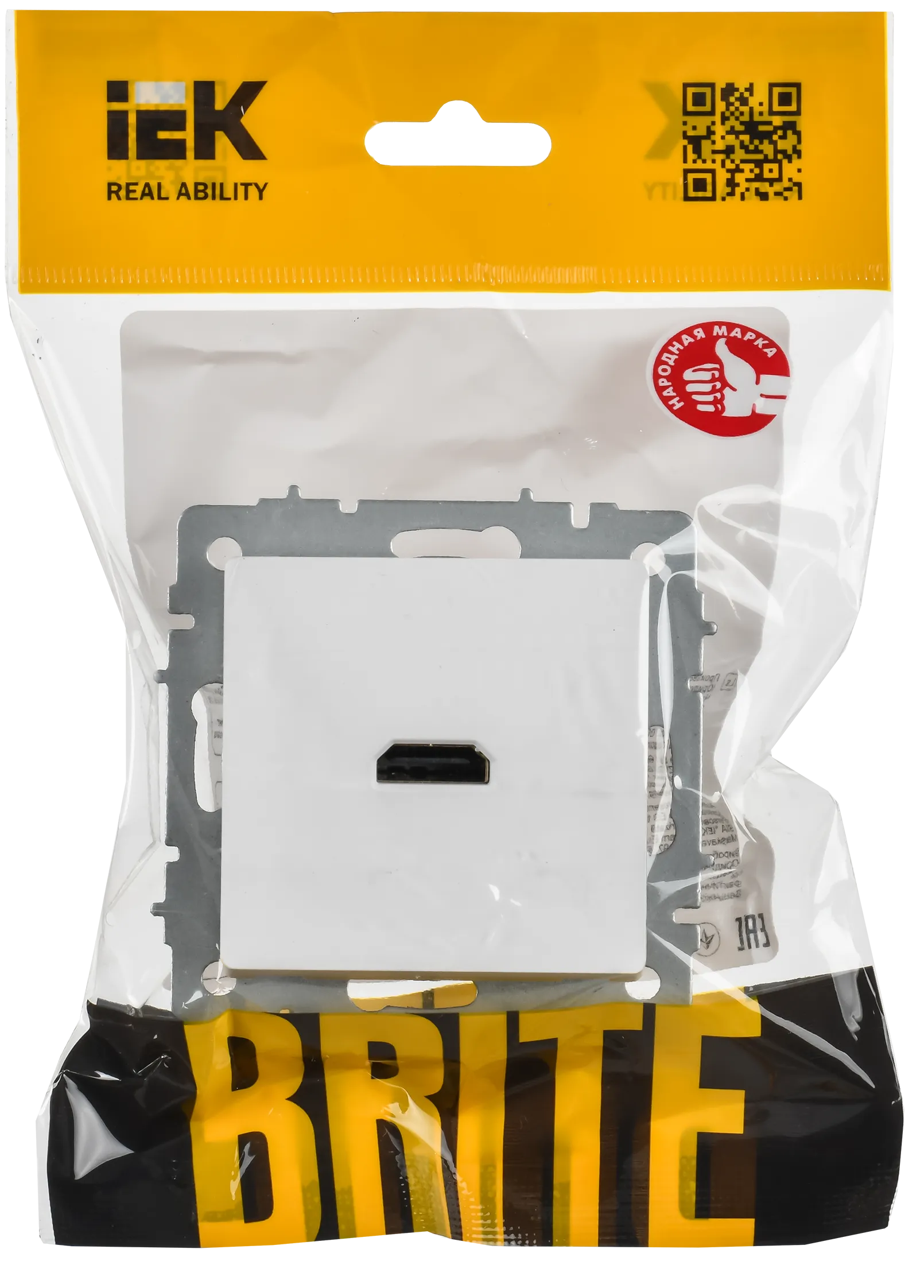 BRITE Розетка HDMI РHDMI-0-БрАБ арктический белый IEK - Фото 2