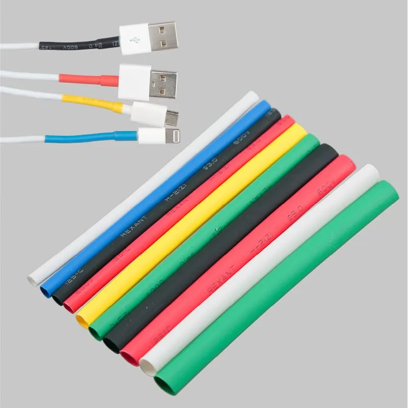 Набор термоусаживаемых трубок ТУТ нг №4 SMALL TUBE 2:1, упаковка 20 шт. по 10 см REXANT - Фото 2