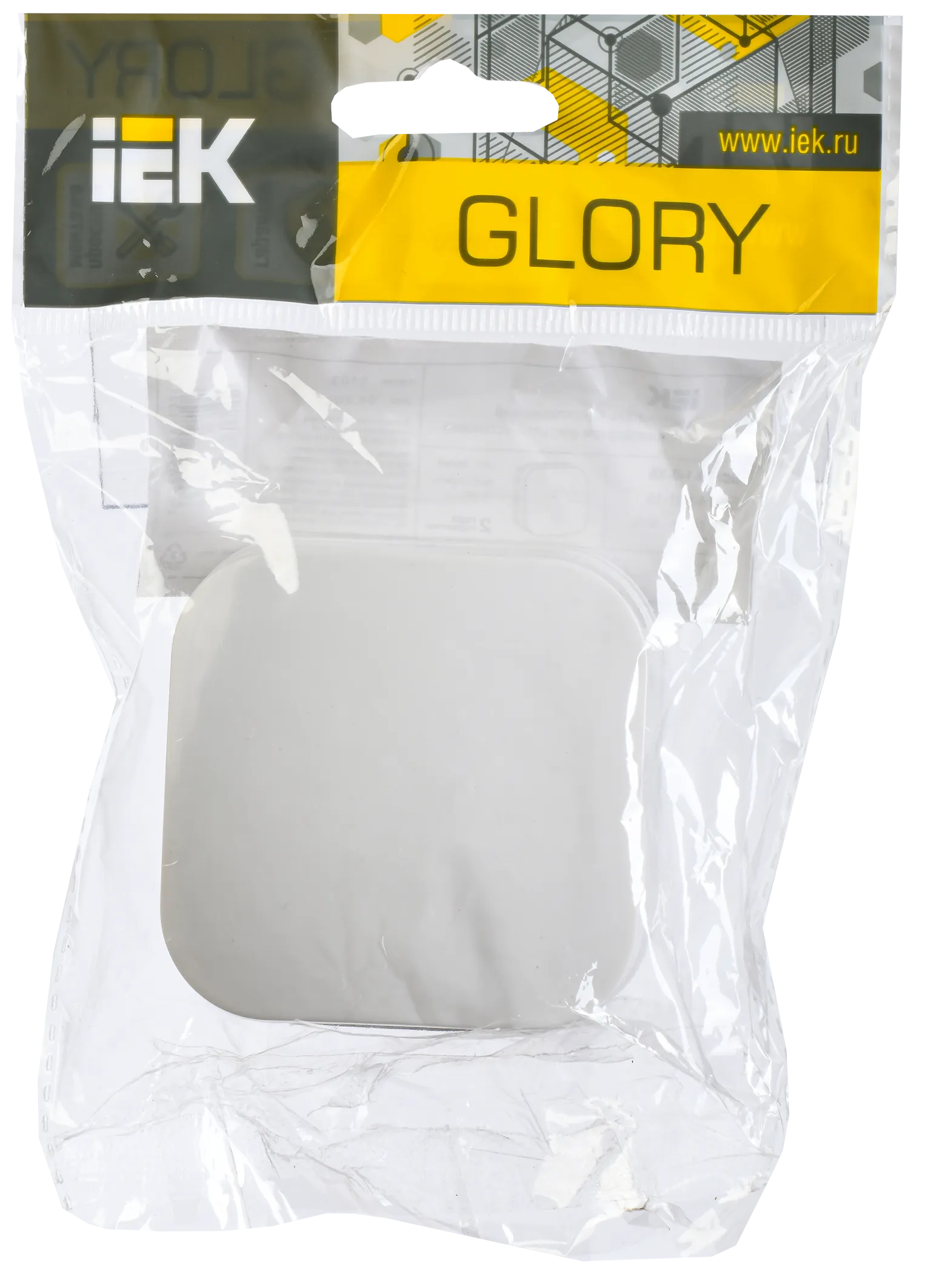 GLORY Выключатель 1-клавишный для открытой установки с индикацией ВС20-1-1-ХБ белый IEK - Фото 2