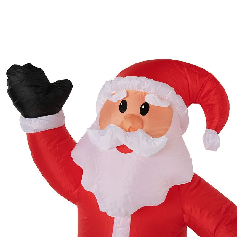 3D фигура надувная Дед Мороз приветствует, размер 150 см, внутренняя подсветка 4 LED, компрессор с адаптером 12В, IP 65 NEON-NIGHT - Фото 2