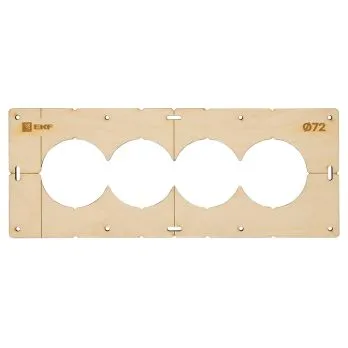 Шаблон для подрозетников c 4 отв. диам. 72 мм EKF Expert
