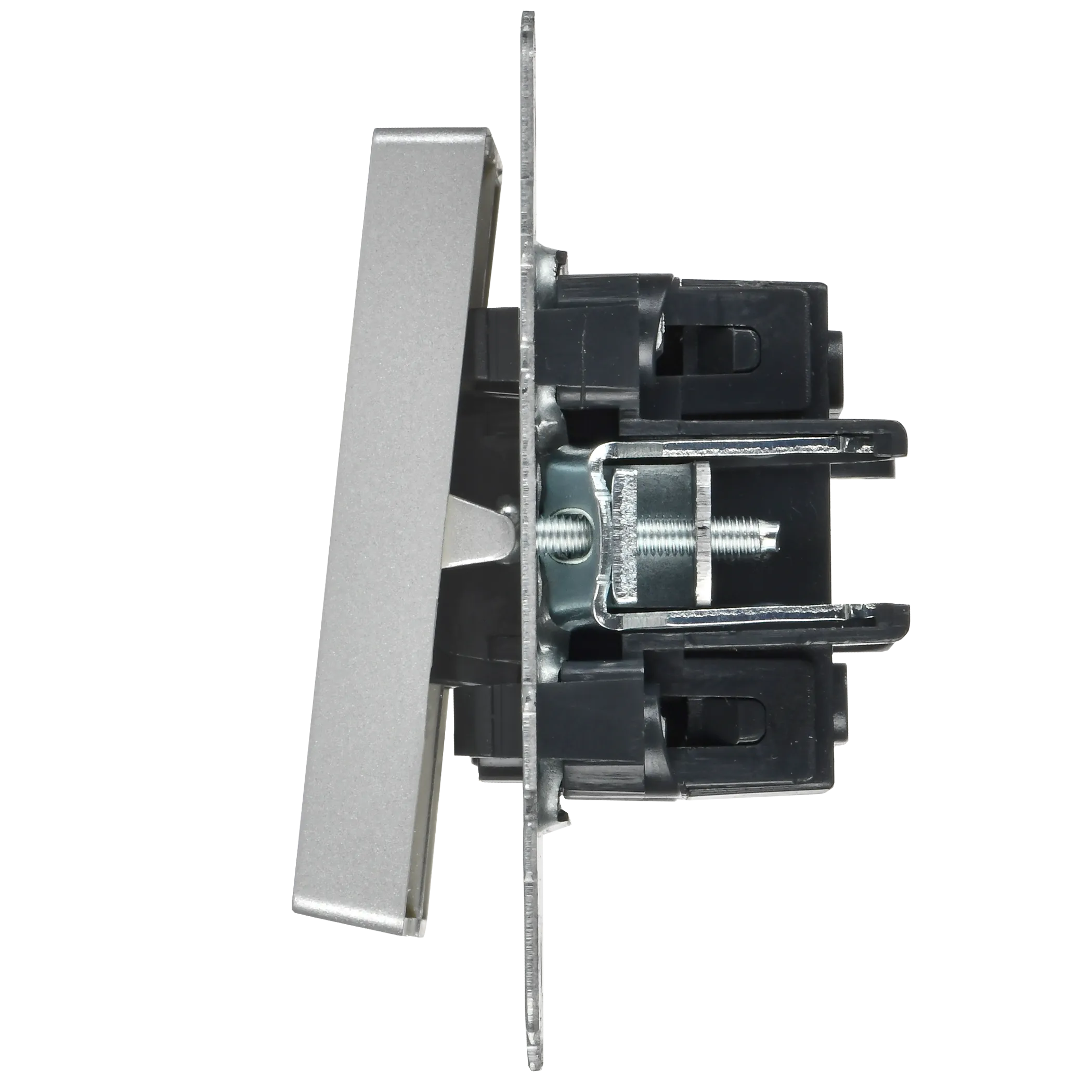 BRITE Выключатель 2-клавишный с индикацией для отелей 10А ВС10-2-9-БрА алюминий IEK - Фото 6