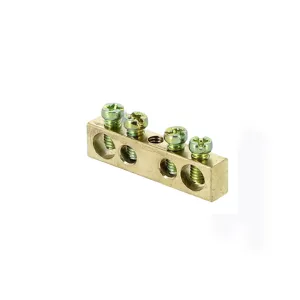 Шина PEN "ноль-земля" (6x9мм) 4 отв. латунь крепеж по центру EKF 