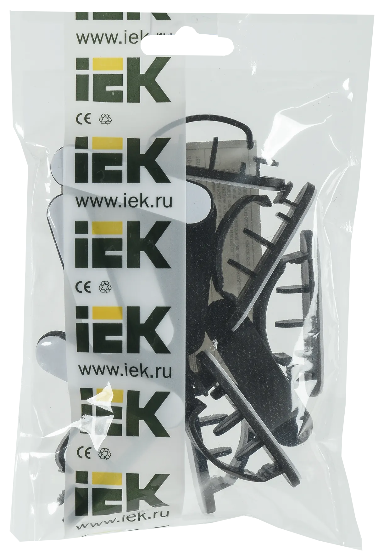 Клипса самоклеящаяся КС-3 черная (12шт) IEK - Фото 2