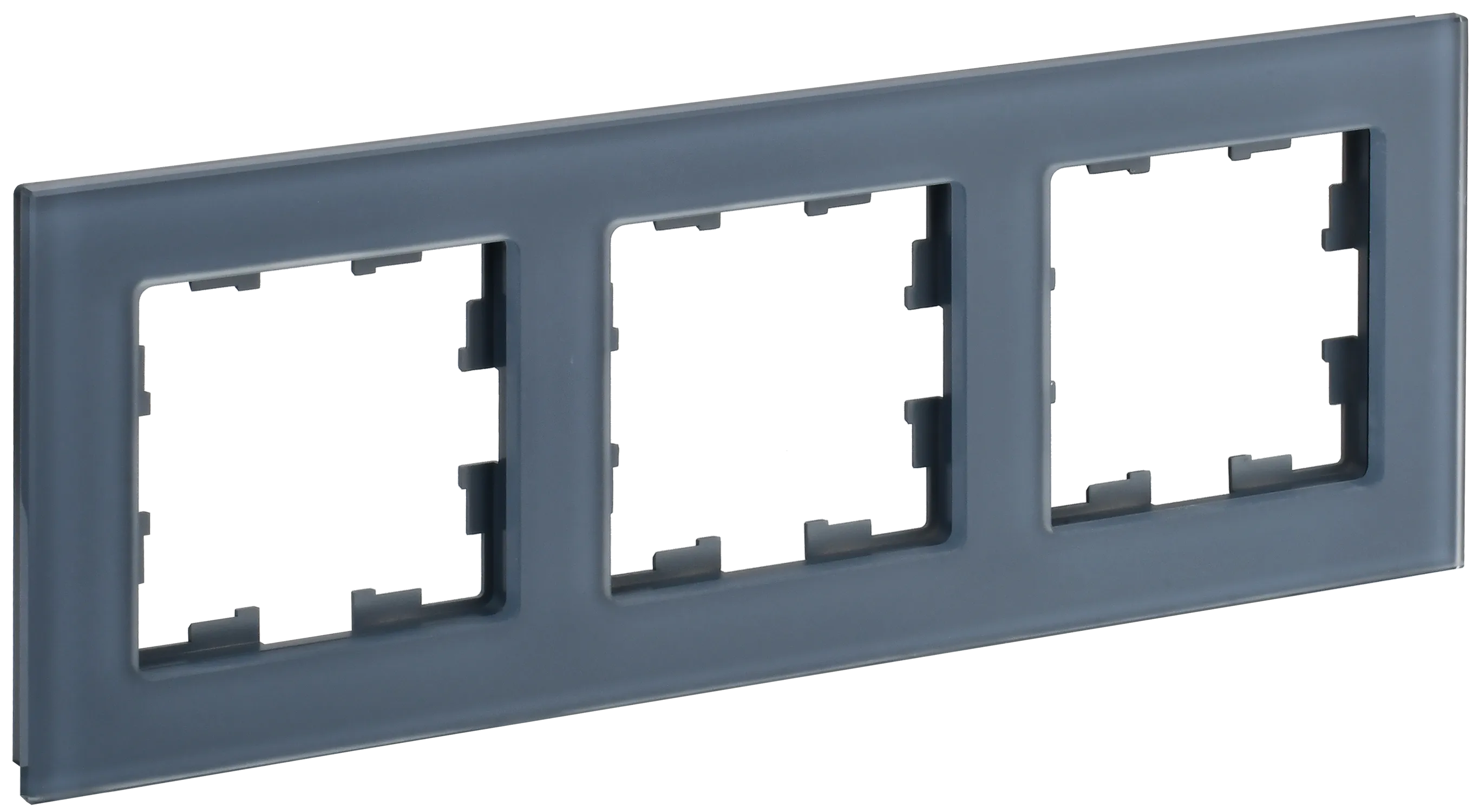 BRITE Рамка 3-местная РУ-3-2-Бр стекло маренго матовый IEK