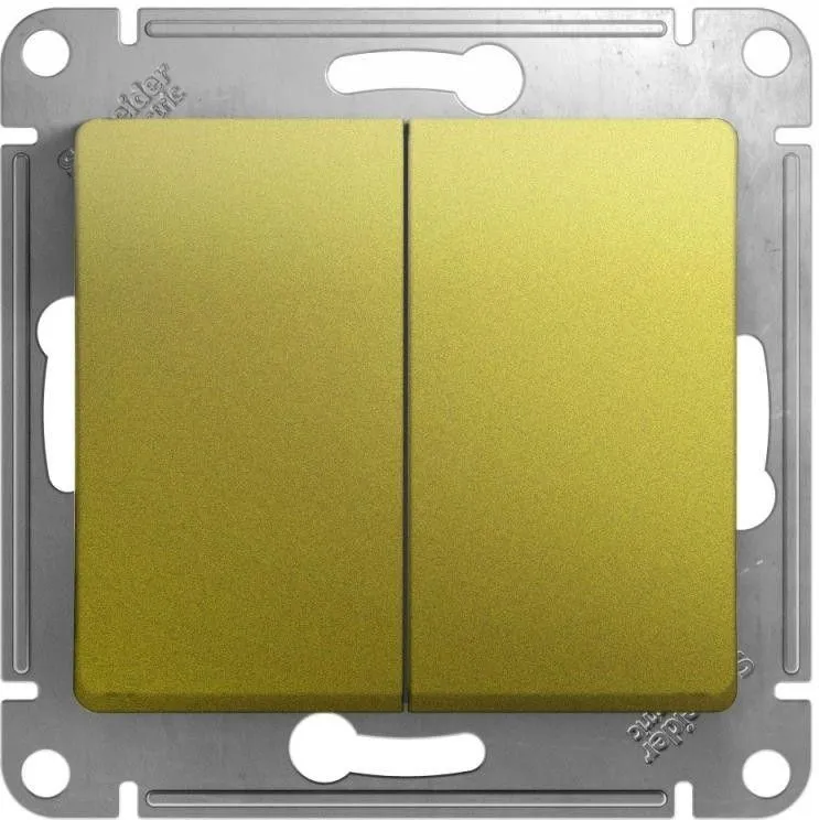 Выключатель 2-кл. СП Glossa 10А IP20 (сх. 5) 10AX механизм фисташк. SE GSL001051