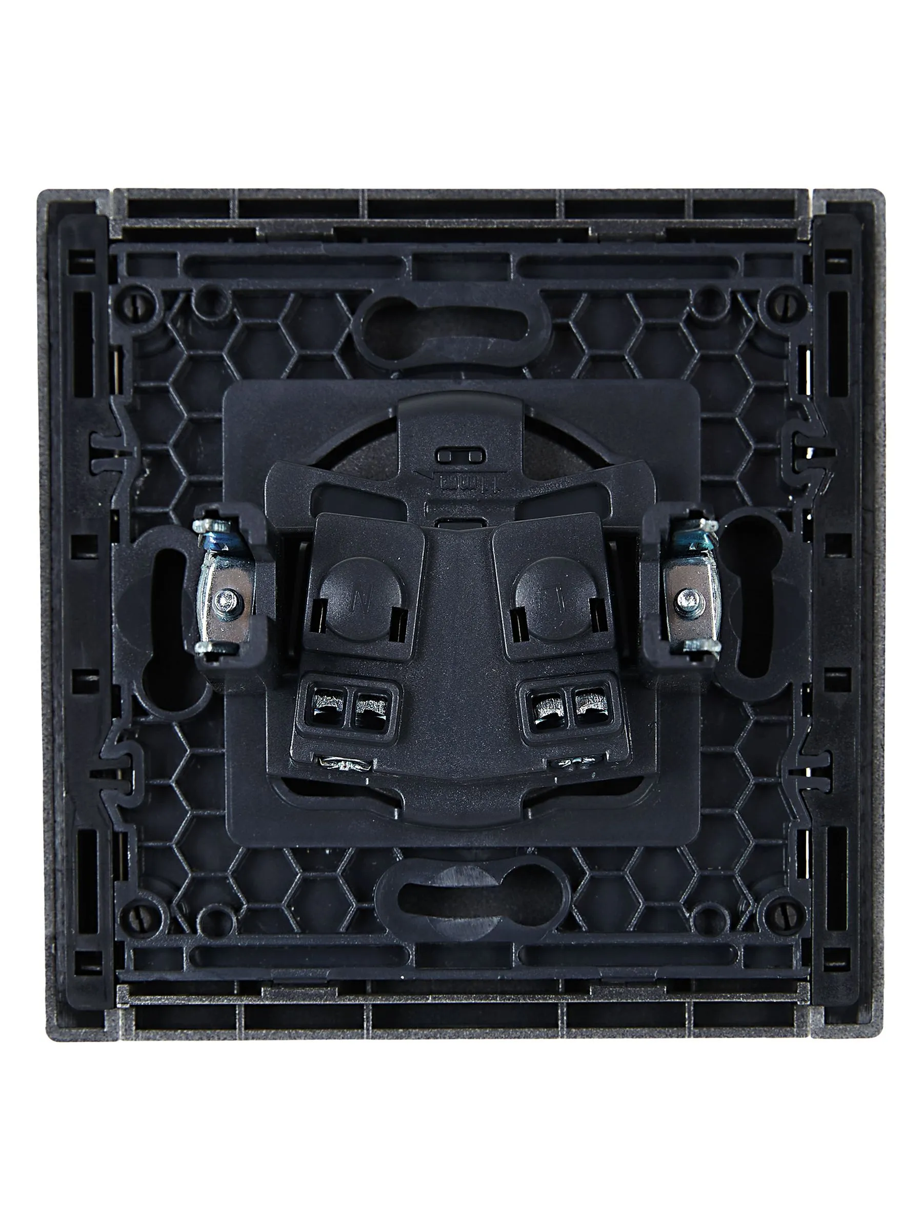 FORTE&PIANO Розетка 1-местная без заземления с защитными шторками винтовое крепление 10А FP517 сталь IEK - Фото 5