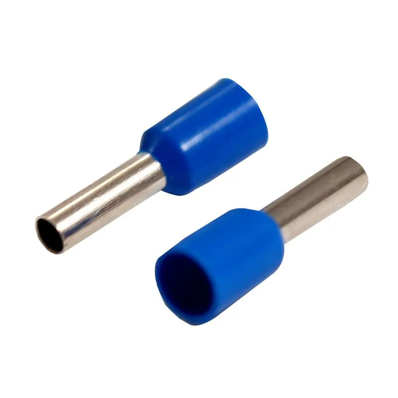 Наконечник штыревой втулочный изолированный F-8 мм 2.5 мм² (НШВи 2.5-8) синий REXANT - Фото 3