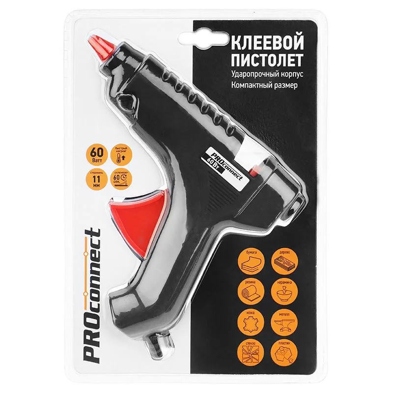 Пистолет клеевой, 60Вт, Ø11мм, блистер PROconnect - Фото 3