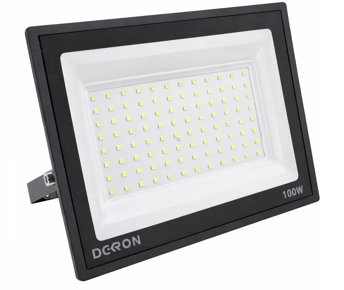 Прожектор светодиодный 100Вт, 8000лм, 6500K, черный, IP65 DEKRON AN1271-0016