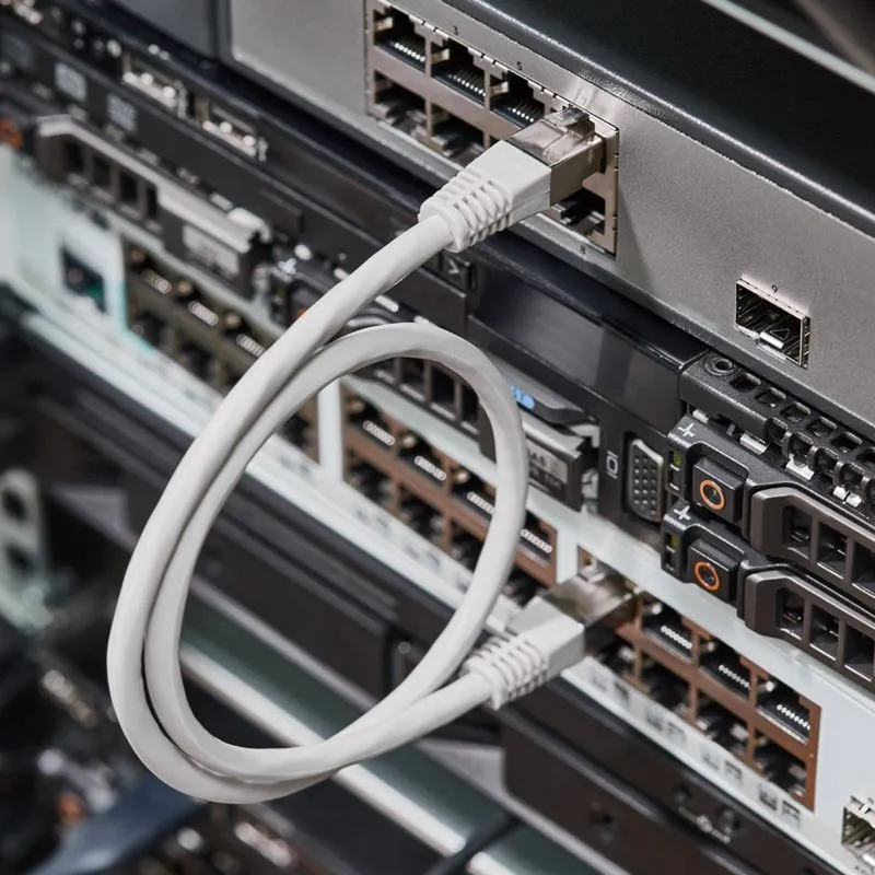 Шнур коммутационный, патч-корд F/UTP RJ45-RJ45, CAT 6, LSZH серый, 0,5м REXANT - Фото 2