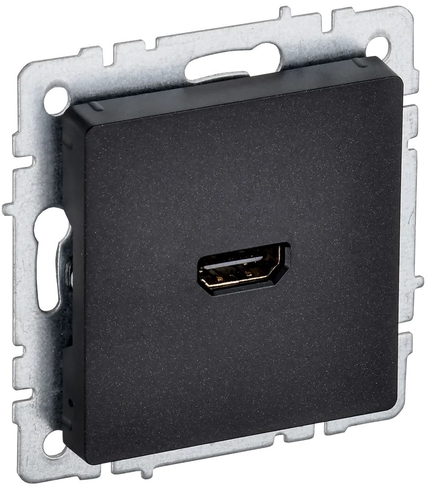 BRITE Розетка HDMI РHDMI-0-БрЧ черный IEK