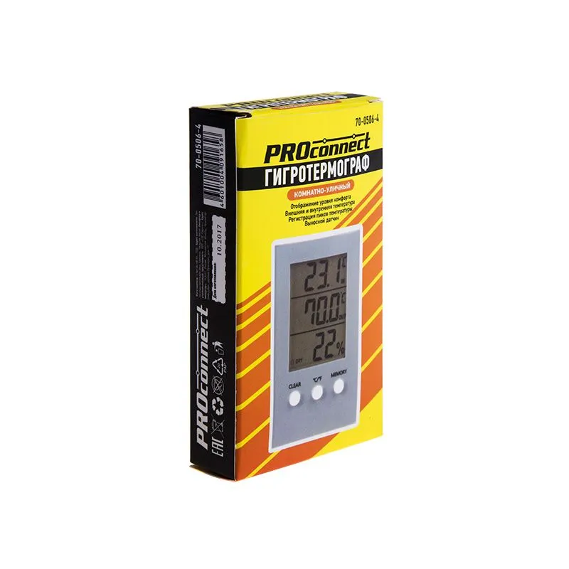 Гигротермограф комнатно-уличный PROconnect  PC-506 - Фото 4
