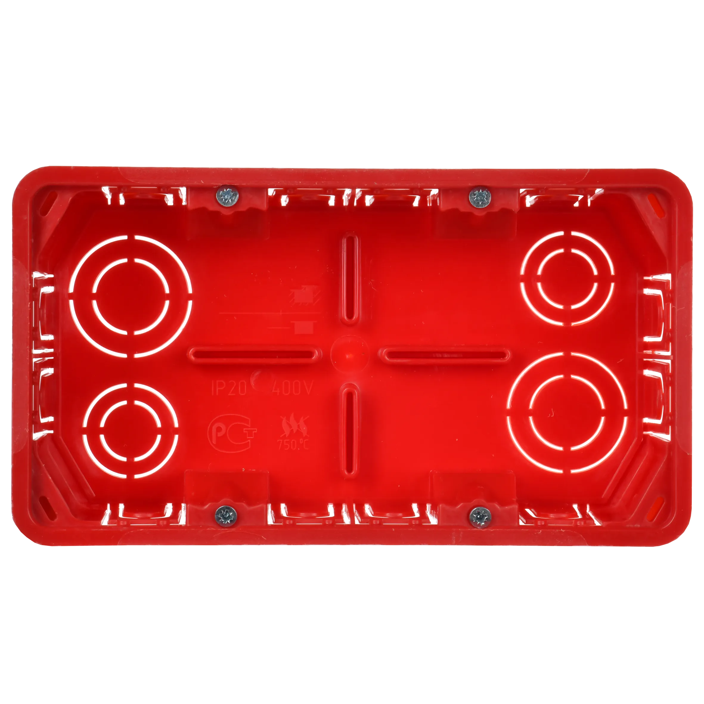 Коробка распаячная КМ41026 для полых стен безгалогенная (HF) 172х96х45мм с саморезами пластиковыми лапками с крышкой IEK - Фото 2