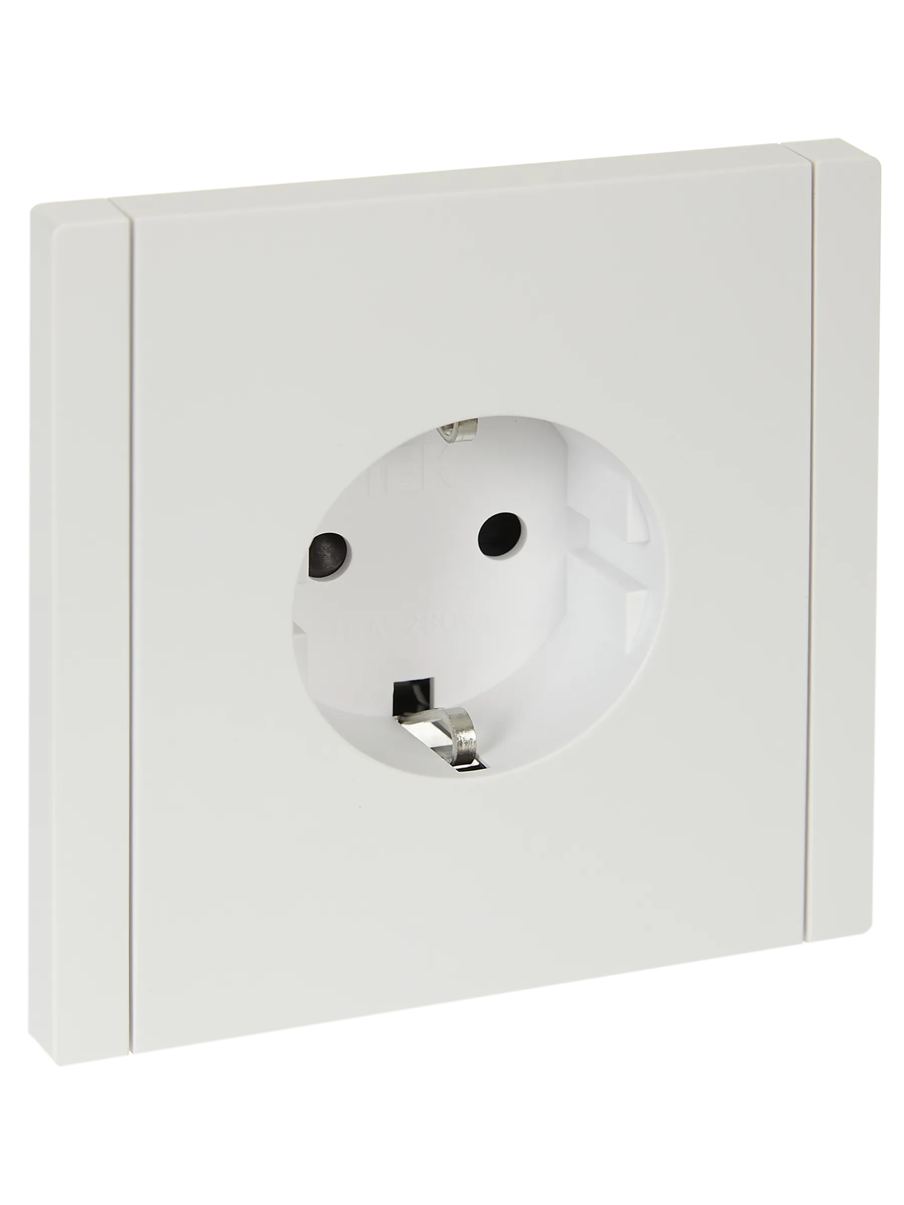 FORTE&PIANO Розетка 1-местная с заземлением с защитными шторками винтовое крепление 16А FP215 белый IEK FP-R14-16-K01