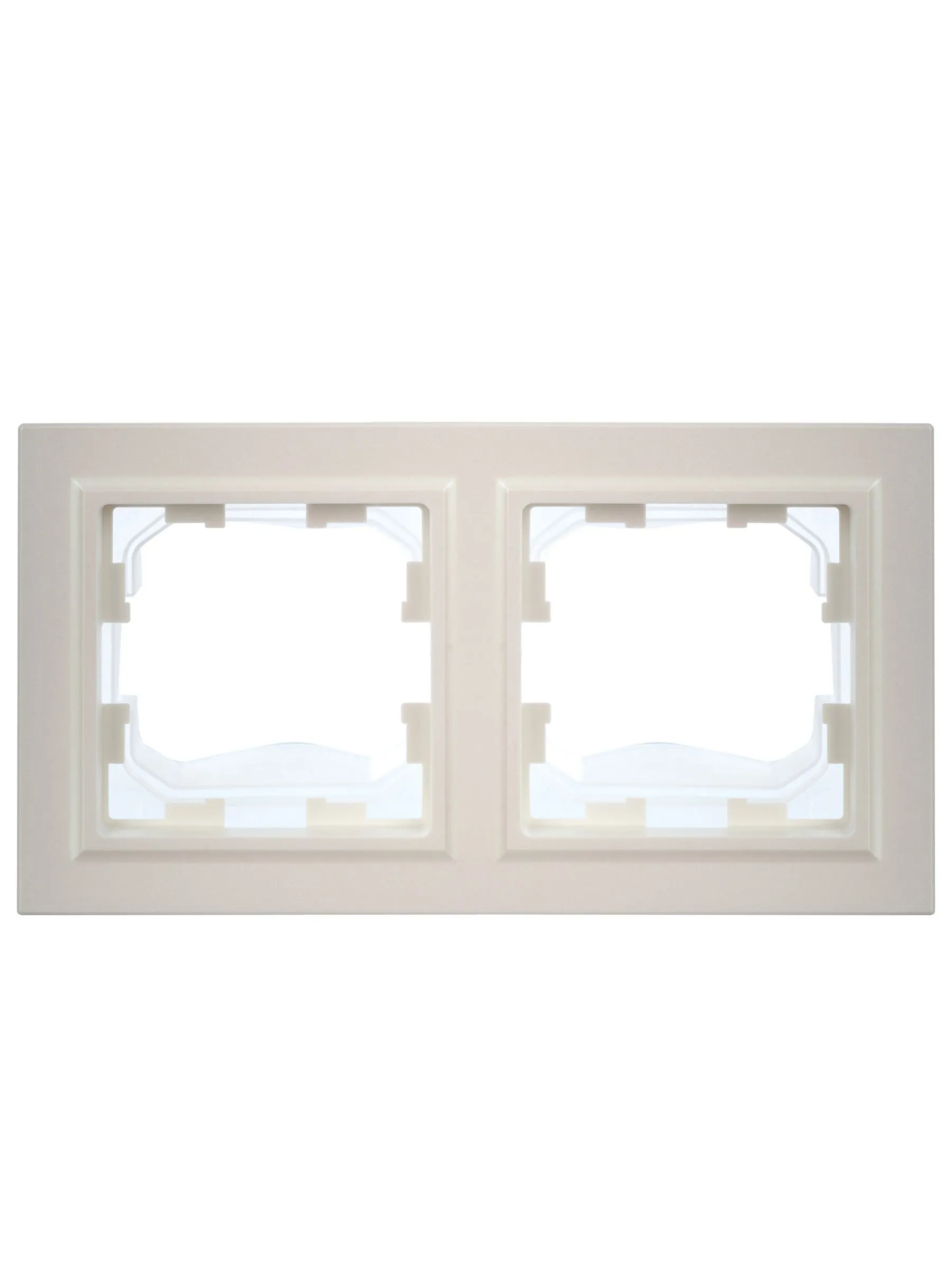 BRITE Рамка 2-местная IP44 РУ-2-БрЖ-44 жемчуг IEK - Фото 2