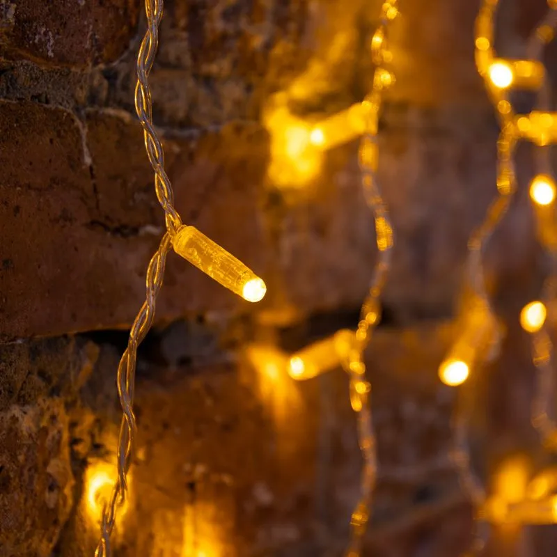 Гирлянда светодиодная Занавес 2х1,5м 300 LED ЖЕЛТЫЙ прозрачный ПВХ IP65 постоянное свечение 230В блок в комплекте NEON-NIGHT - Фото 2