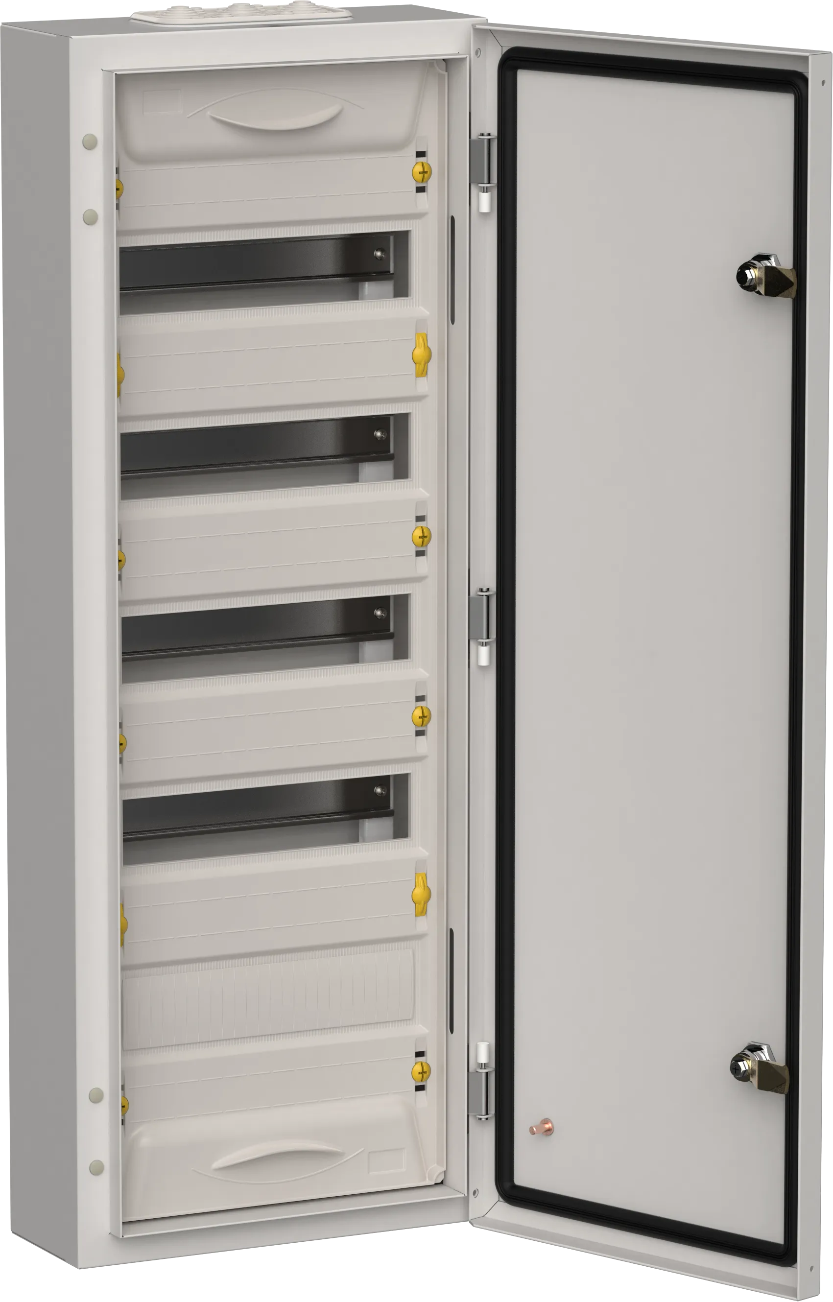 TITAN 5 Корпус металлический ЩРн-60 (1х60) 835х310х140мм IP54 серый (одна дверь) IEK