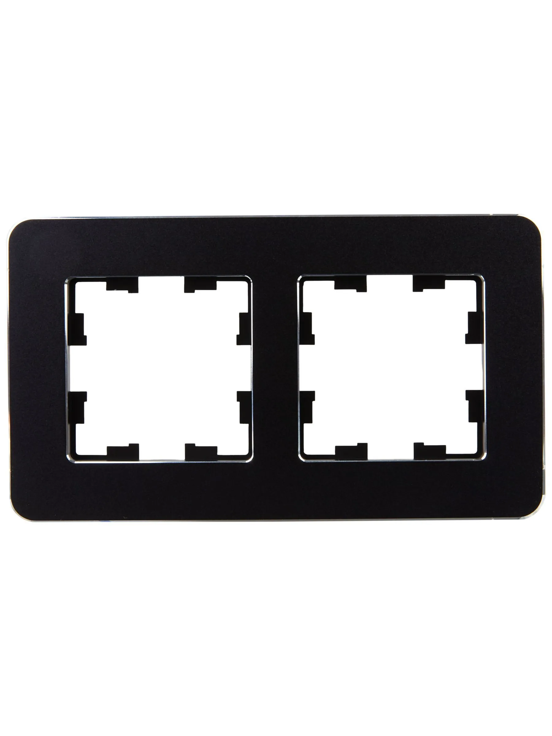 BRITE Рамка 2-местная РУ-2-1-Бр металл черный RE IEK - Фото 5