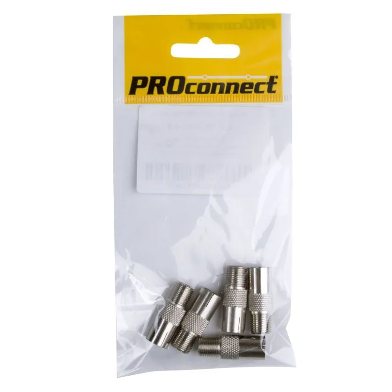 Переходник антенный, (гнездо F - гнездо TV), (5шт) (пакет) PROconnect 05-4302-4-9