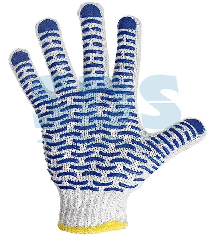 Перчатки х/б с нанесением ПВХ, 5 нитей, 55-56 г., 10 класс вязки, «Волна»