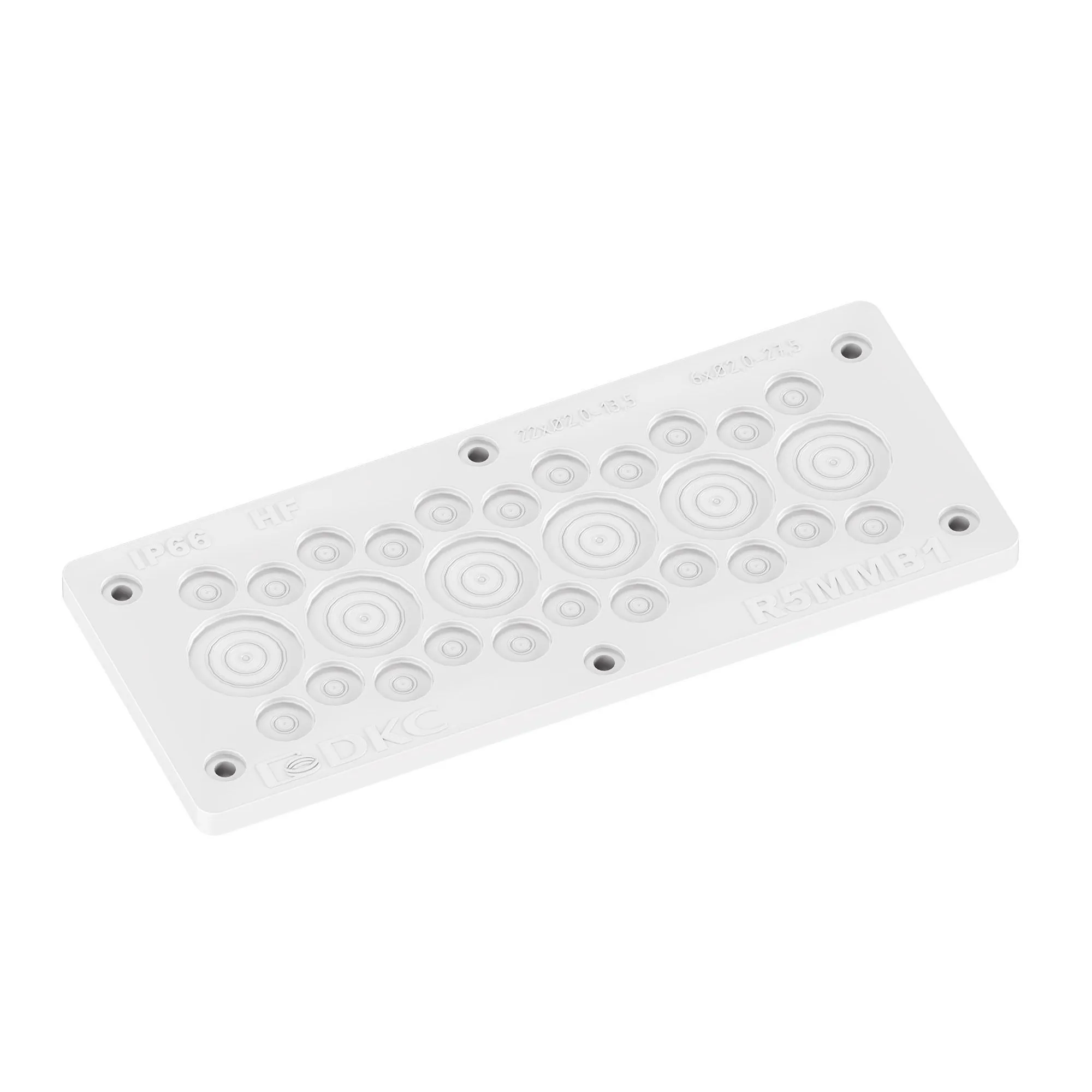 Ввод кабельный мембранный EPDM IP66 -70..+90град.C 216х89мм 22хd20-135мм 6хd20-275мм DKC R5MMB1 R5MMB1