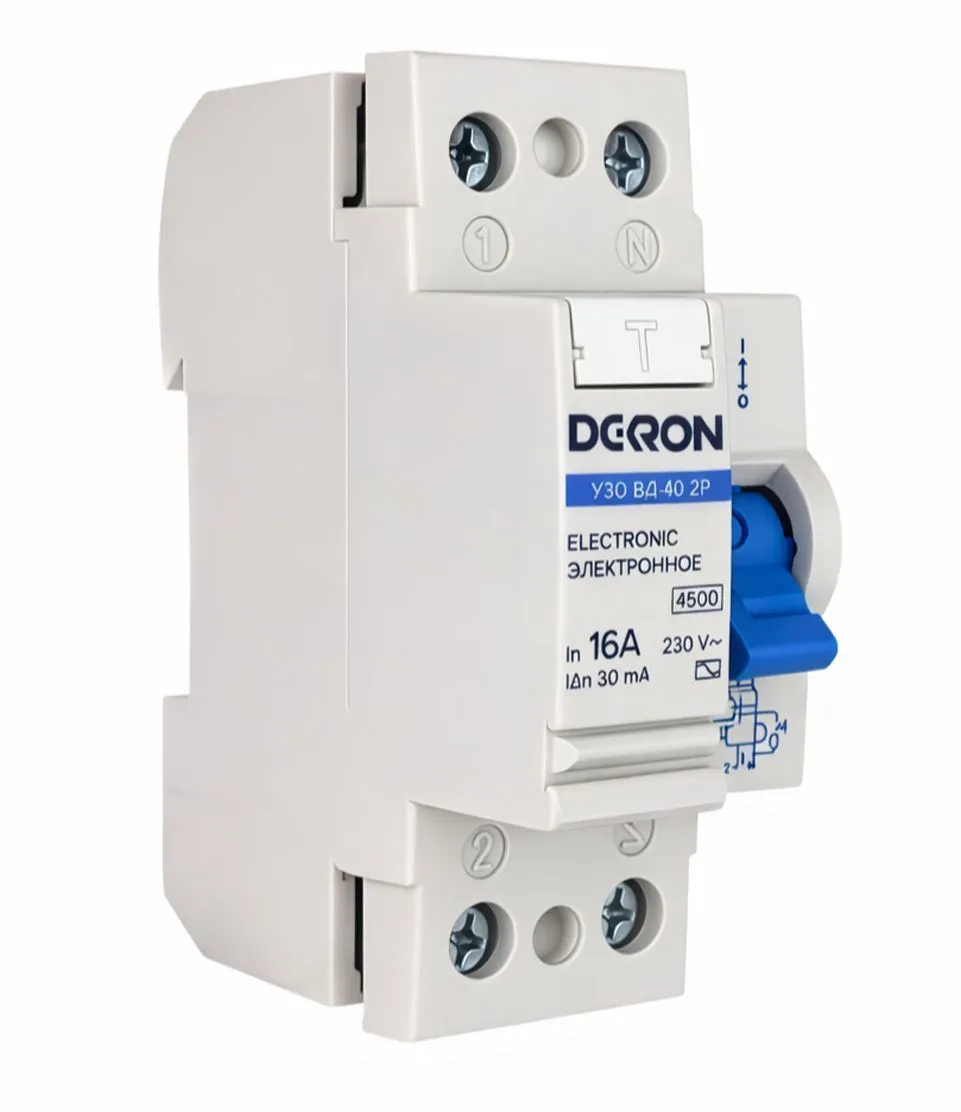 Устройства защитного отключения УЗО ВД-40 2P 16А/30мА тип АС 4.5кА - Фото 2