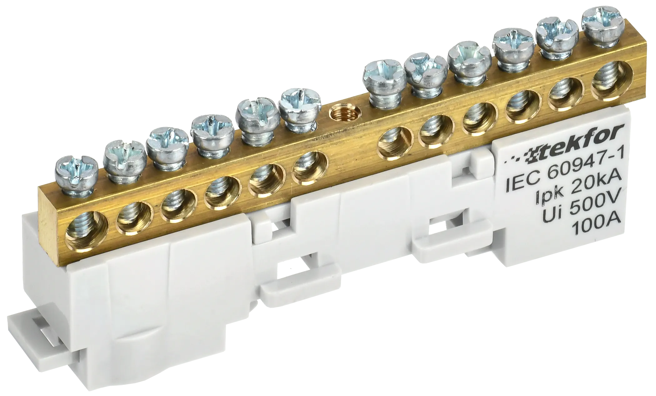 TEKFOR Шина L "фаза" неизолированная на универсальном держателе 6х9-12-Ср IEK