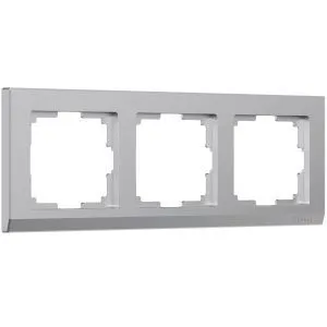 Рамка на 3 поста Stark (серебряный) Werkel W0031806