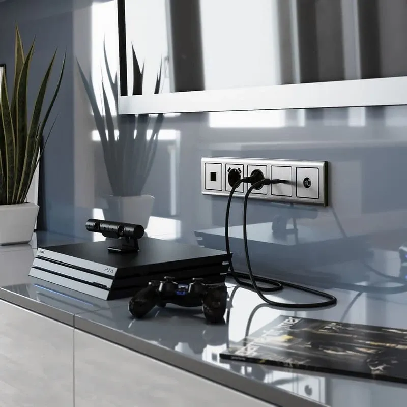 Рамка на 5 постов Metallic (глянцевый никель) Werkel - Фото 2