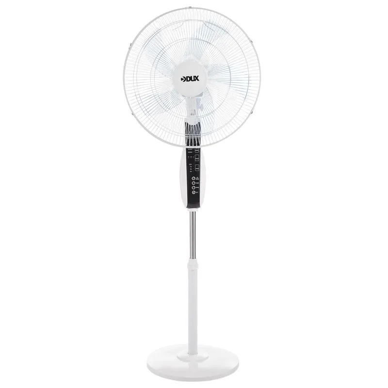 Вентилятор напольный белый/синий 60 Вт, 5 лопастей, подставка круглая, д/у управление - Фото 3