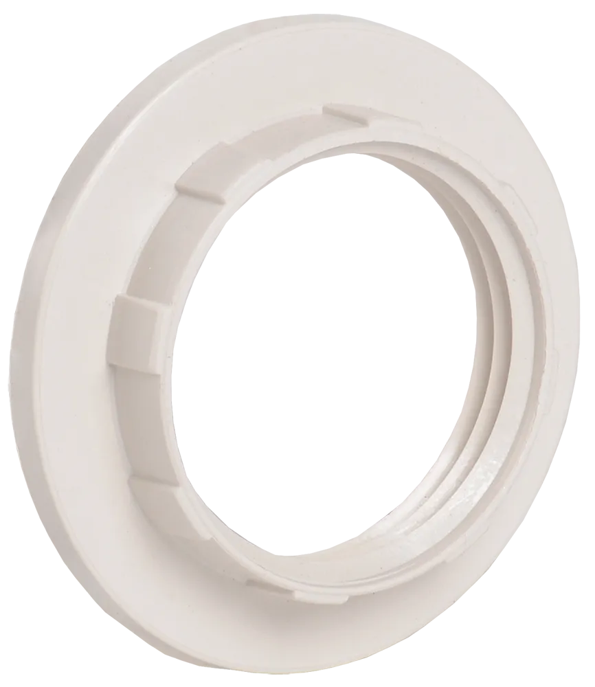 Кольцо абажурное КП14-К02 к патрону Е14 пластик белый (индивидуальный пакет) IEK EKP20-01-02-K01