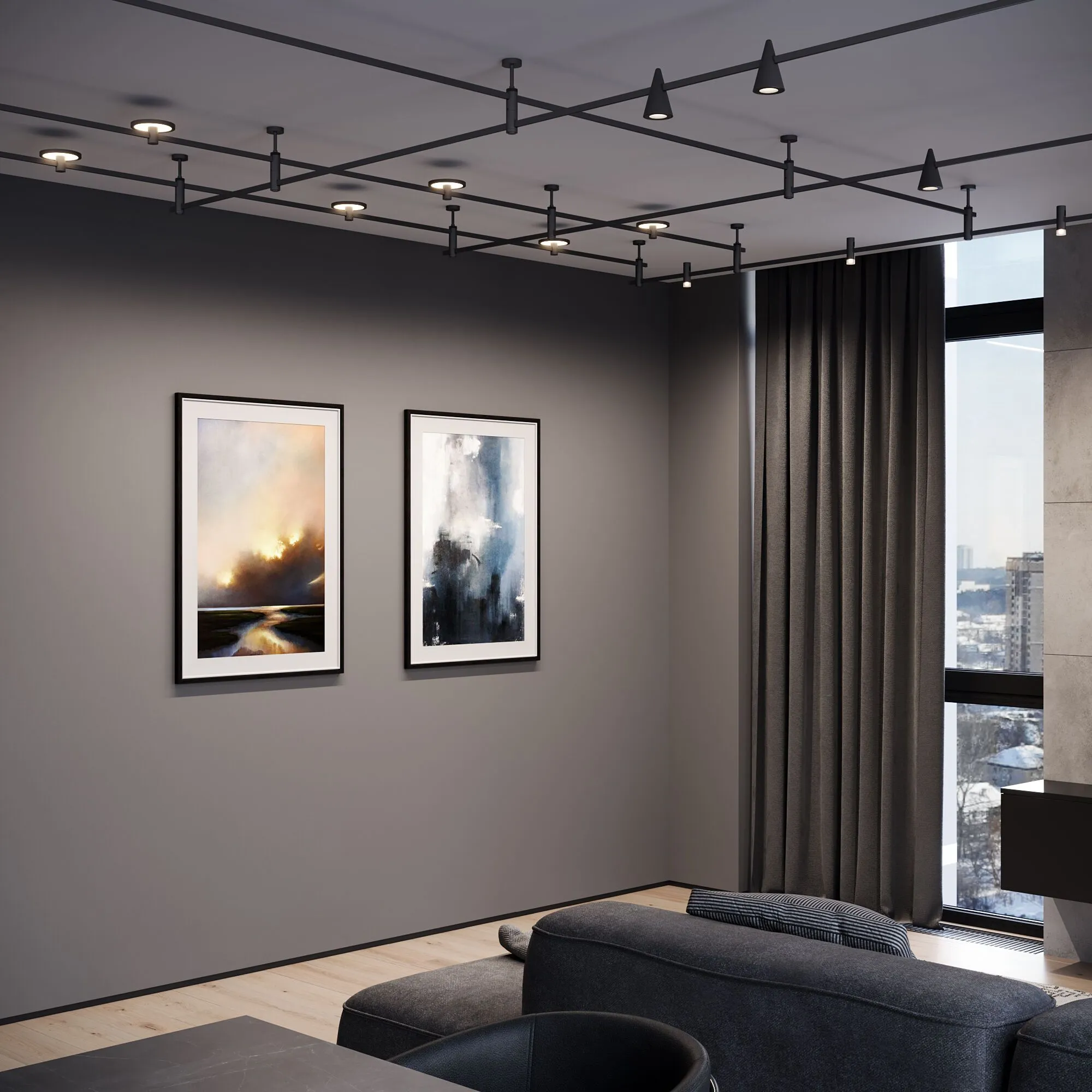 Esthetic Magnetic Трековый светильник 7W 3000K (чёрный) 85124/01 - Фото 11