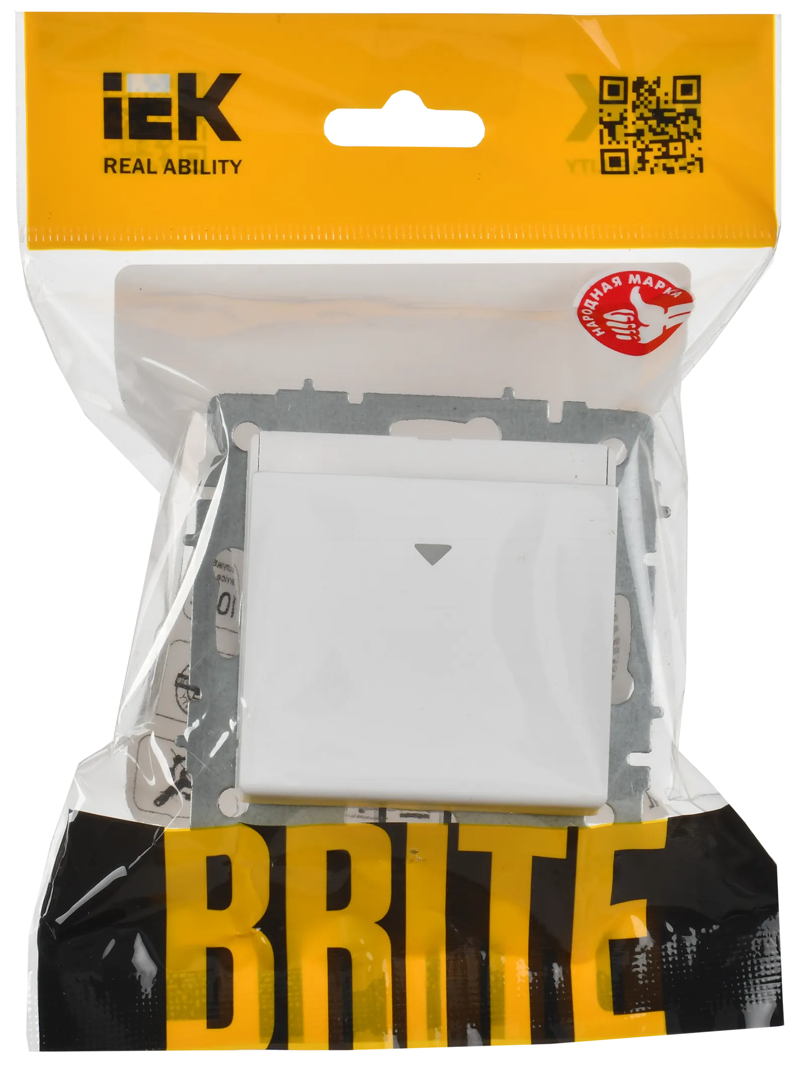 BRITE Выключатель карточный 30А ВС10-1-8-БрАБ арктический белый IEK - Фото 2