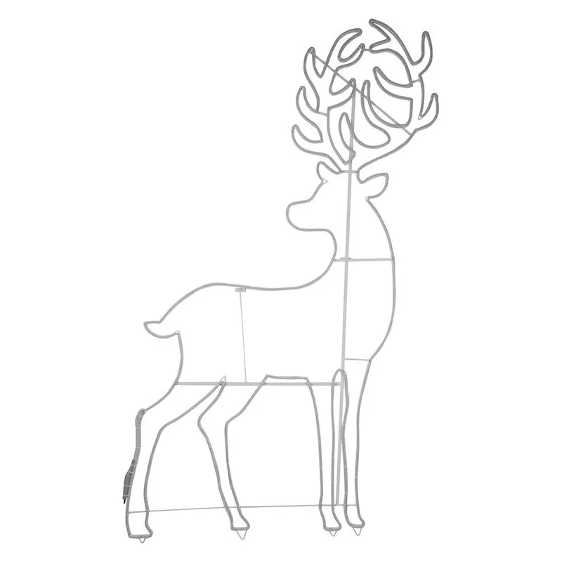 Фигура световая Сказочный олень из гибкого неона, 180х110 см, 2400 LED, цвет свечения белый NEON-NIG - Фото 2