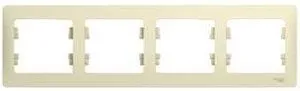 Рамка 4-м Glossa горизонт. беж. SE GSL000204