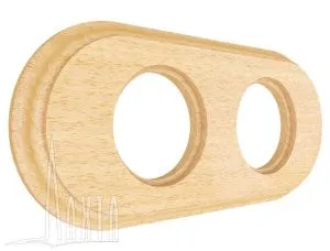 Рамка 2х-мест, дерев, скрыт,уст,, овал, бук натуральный Лахта "СенатЪ" GE70842-25