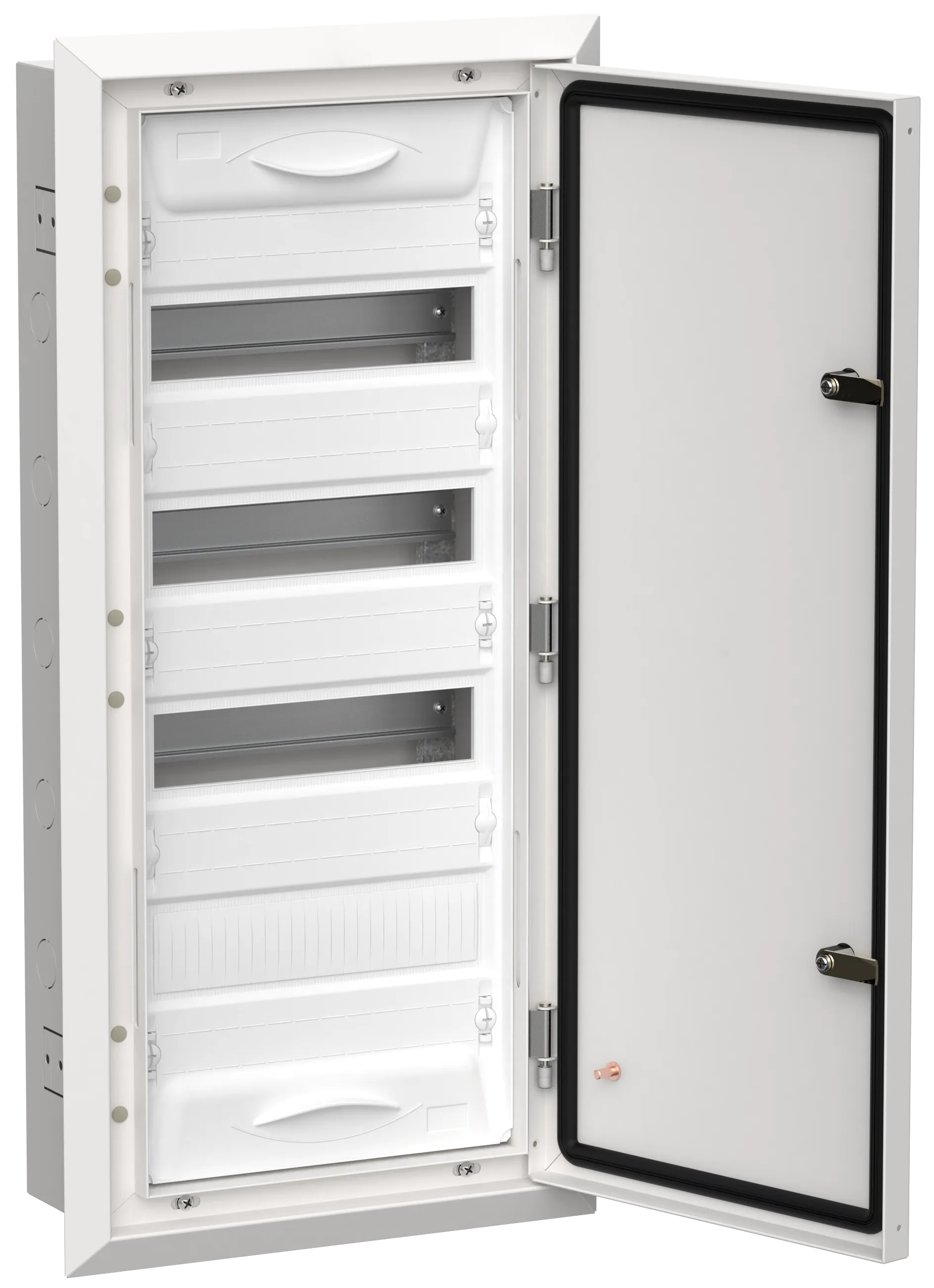 TITAN 5 Корпус металлический ЩРв-48 (1х48) 755х365х130мм IP31 белый (одна дверь) IEK TI5-50-V-048-31