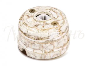 Розетка ретро компьютерная RJ45  (в комплекте с подъемной рамкой D70x45), цвет - дворцовый мрамор, к GE70341-19