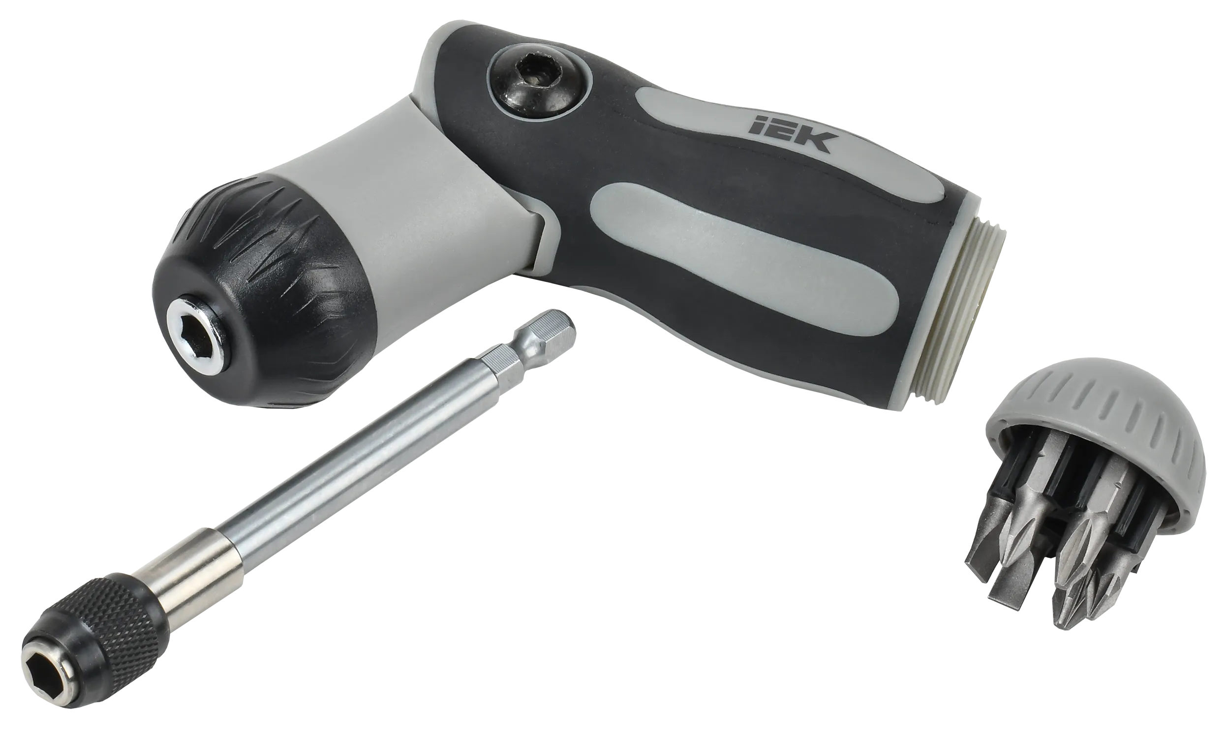 ARMA2L 5 Отвертка реверсивная двухпозиционная с набором бит Т2 7шт IEK A2L5-SC41-T2-N1-07