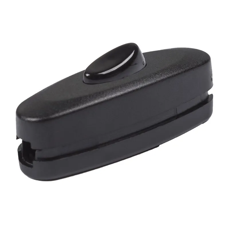 Выключатель-кнопка 250V 2А ON-OFF черный на электропровод (для настольной лампы) REXANT 36-3018