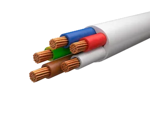 Провод ПВС-ТS 4х6,0 + 1х6,0 бел (ПВС 5х6) (100м) Автопровод А00790