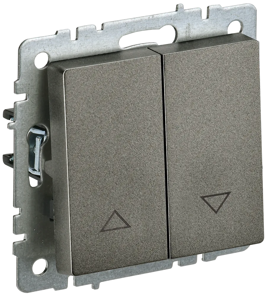 BRITE Выключатель жалюзи 10А ВС10-1-5-БрТБ темная бронза IEK