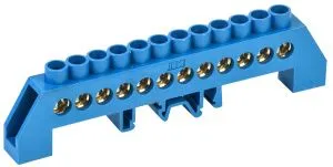 Шина N "ноль" в комбинированном DIN-изоляторе типа "Стойка" ШНИ-8х12-12-КС-С IEK YNN10-812-12DP-K07