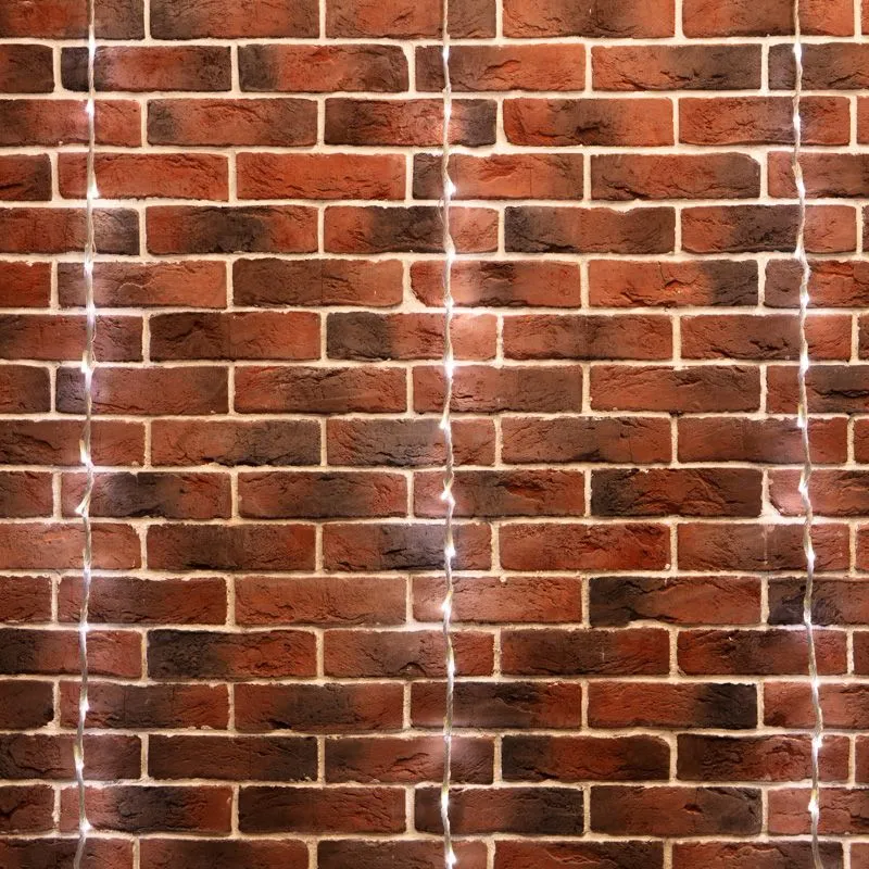 Гирлянда светодиодная Занавес 2х9м 480 LED БЕЛЫЙ прозрачный ПВХ IP65 эффект водопада 24В не соединяется трансформатор в комплекте NEON-NIGHT