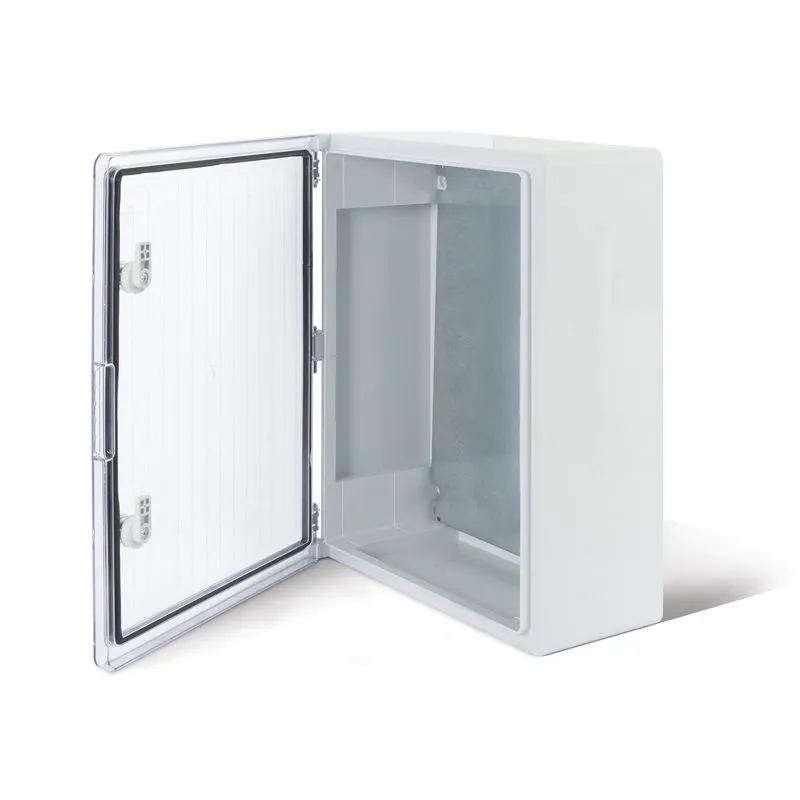 Корпус пластиковый ЩМПп с прозрачной дверцей и монтажной панелью 400х300х220мм, АБС, УХЛ1, IP65 REXANT - Фото 2