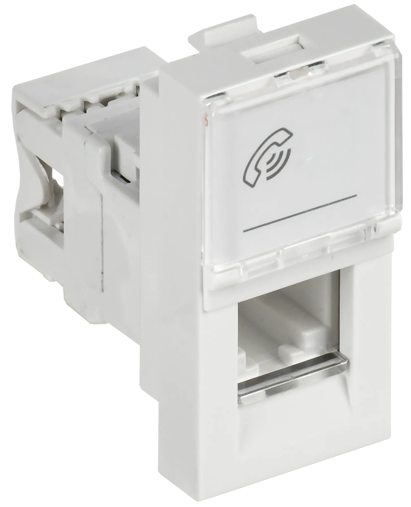 Розетка телефонная РКФ-10-00-П RJ-11 кат.3 (на 1 модуль) ПРАЙМЕР белая IEK